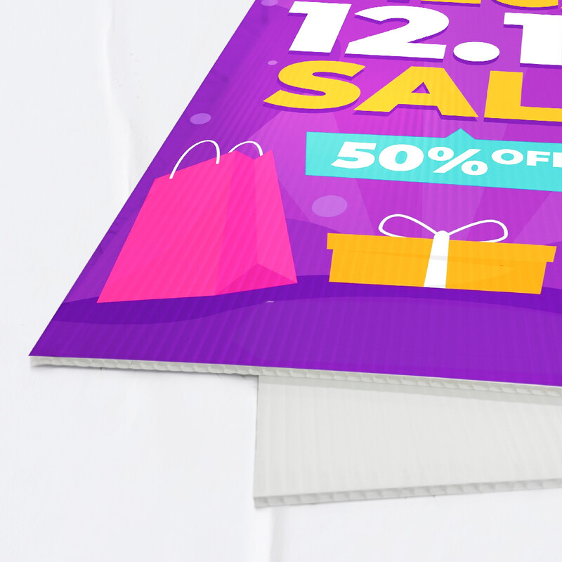 White Sticker + 3mm PP Board